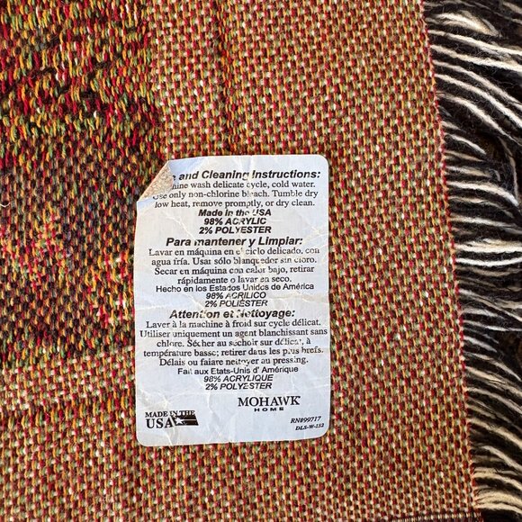 Deer Buck Doe Tapestry Throw Blanket Millette Lodge Cabin Man Cave Home Decor - Picture 3 of 7